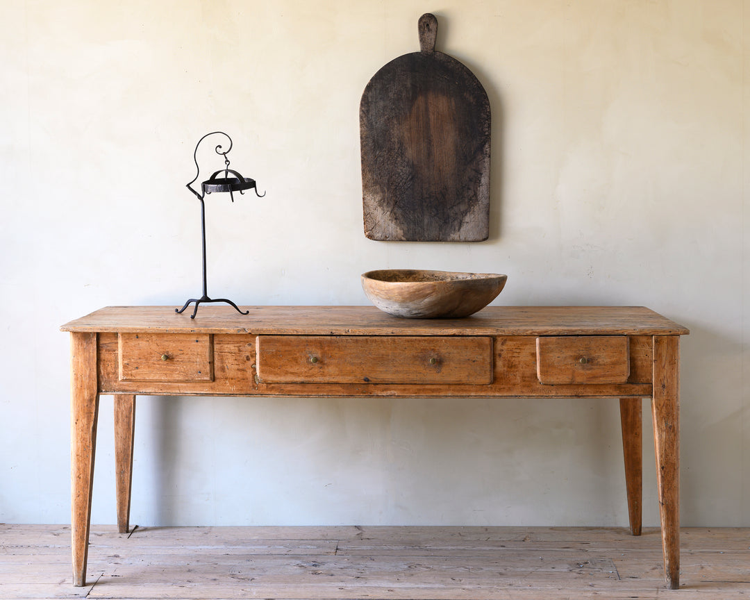 folk art root wood bowl