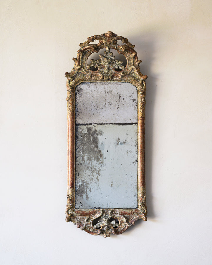 Gilt-wood Rococo mirror