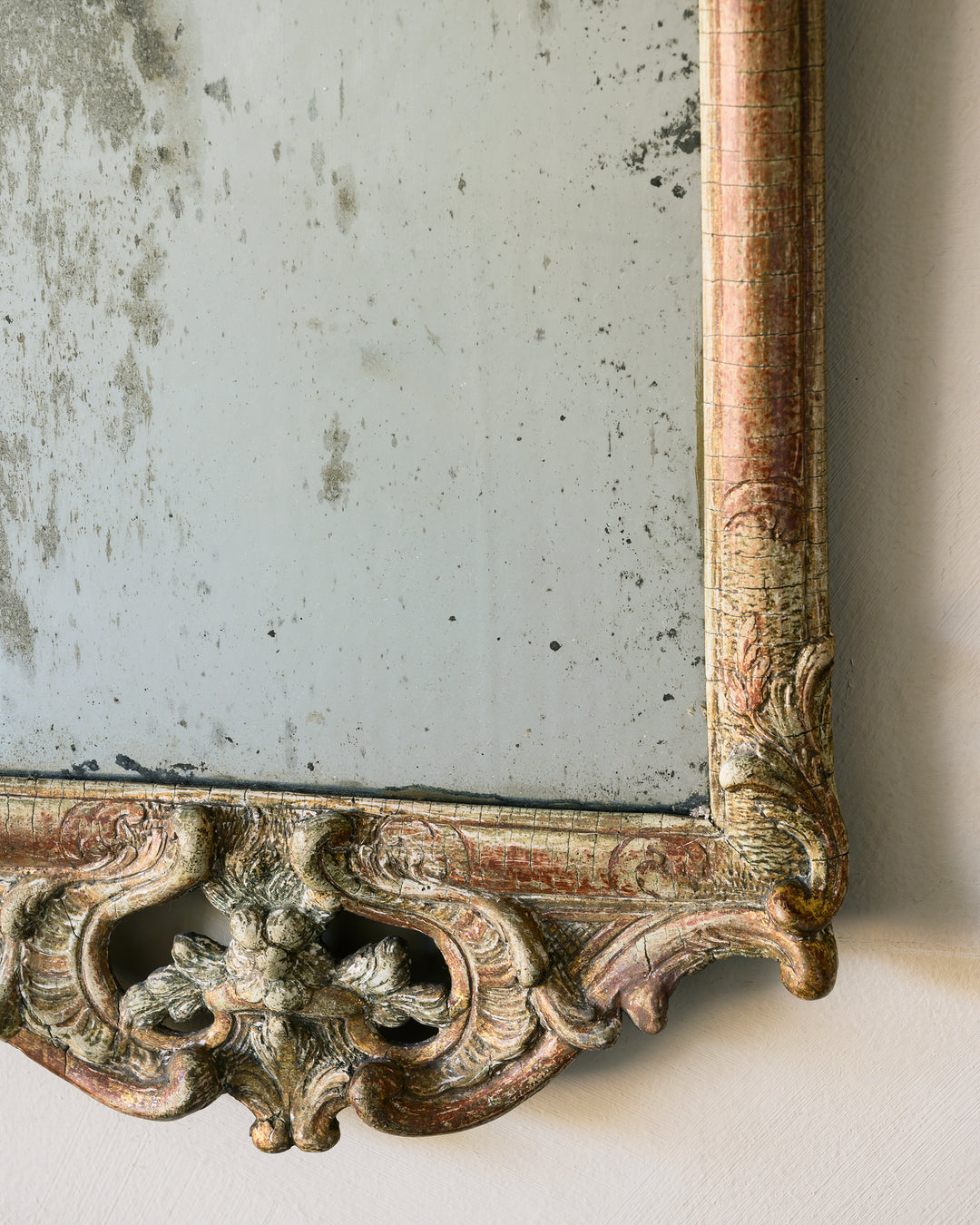 Gilt-wood Rococo mirror
