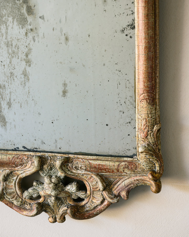 Gilt-wood Rococo mirror