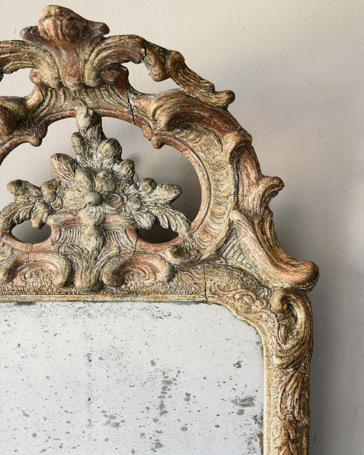 Gilt-wood Rococo mirror