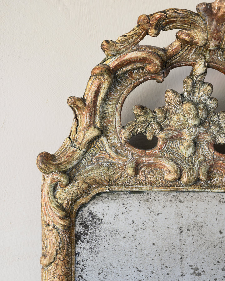 Gilt-wood Rococo mirror