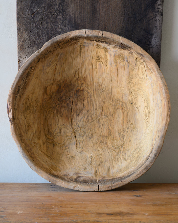 folk art root wood bowl