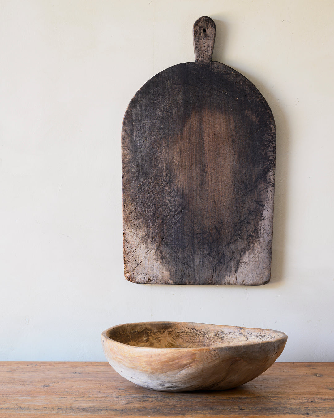 folk art root wood bowl