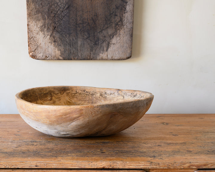folk art root wood bowl