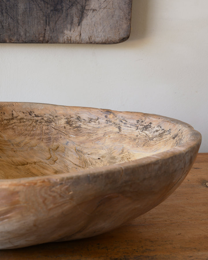 folk art root wood bowl