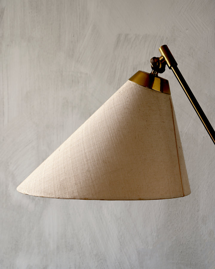 Adjustable brass table lamp