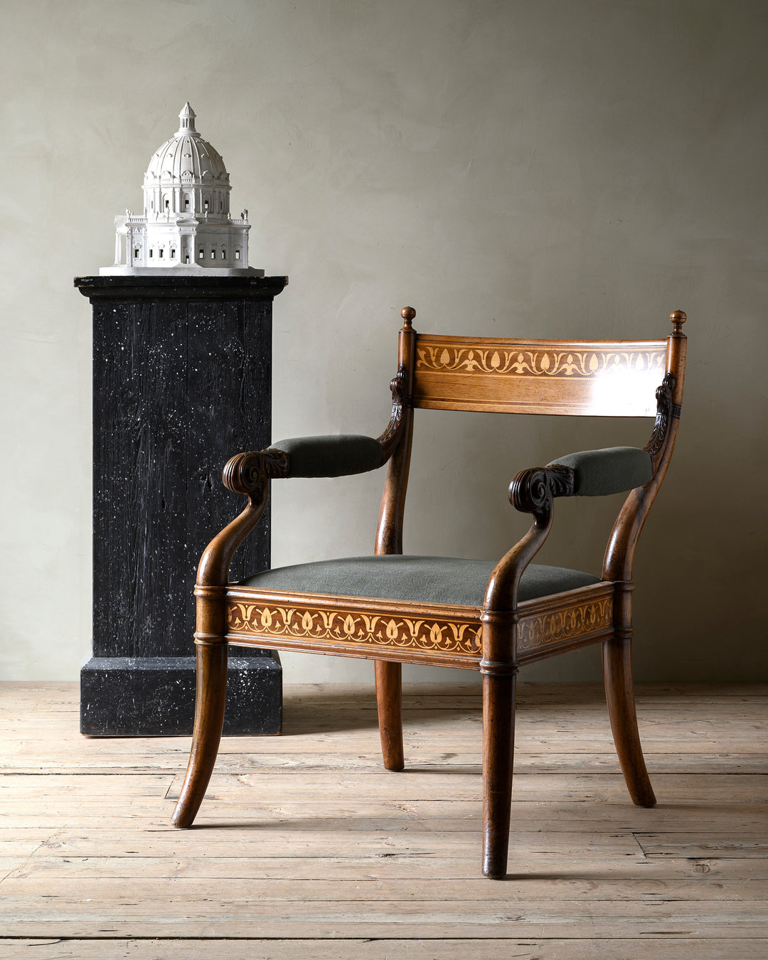 Pompeian style armchair