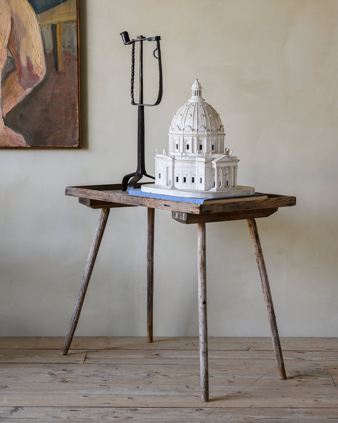 Folk Art raw wooden table