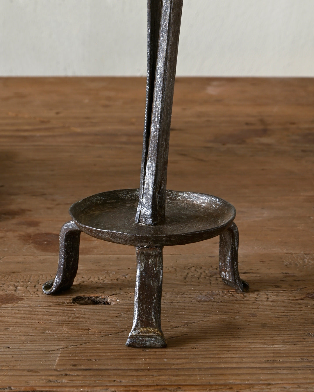 folk art wrought iron candlestick