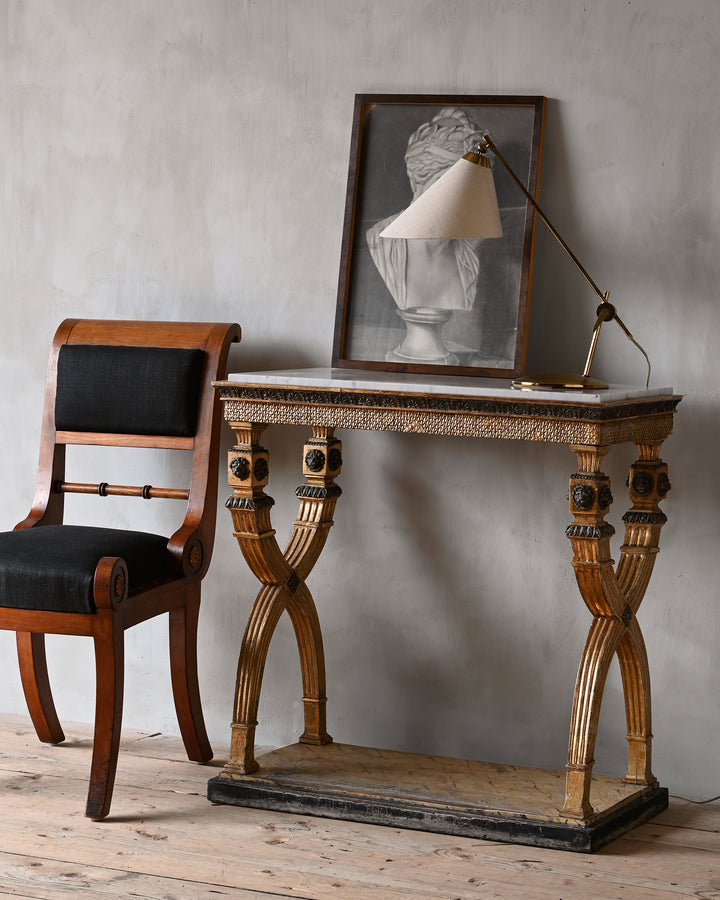 Gustavian gilt wood console