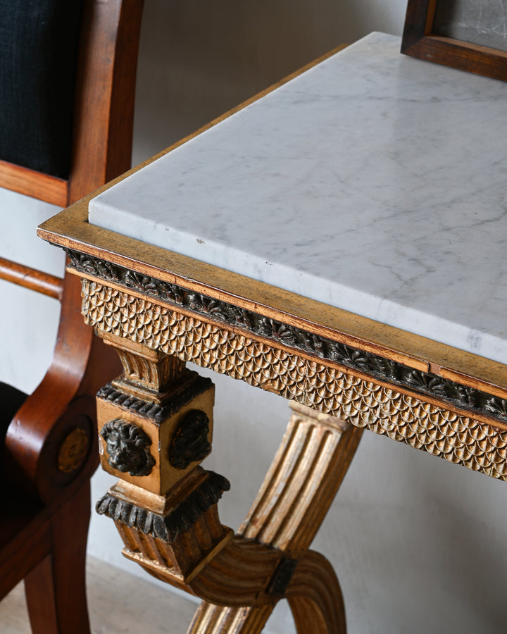 Gustavian gilt wood console