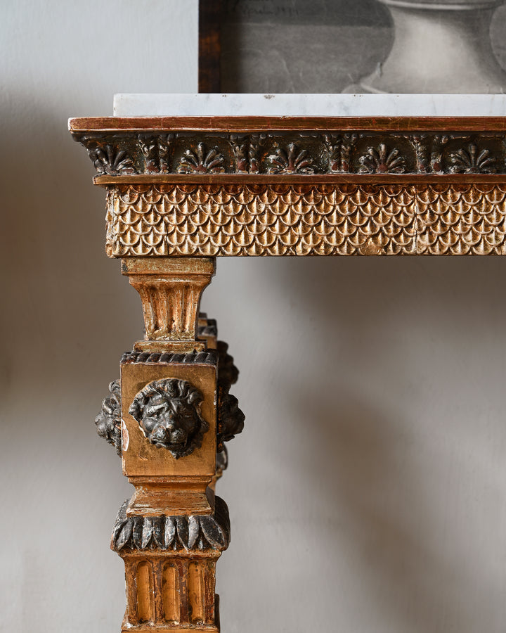 Gustavian gilt wood console
