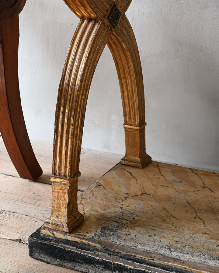 Gustavian gilt wood console