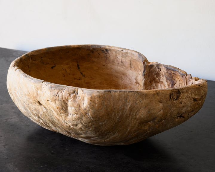Swedish folk art root wood bowl